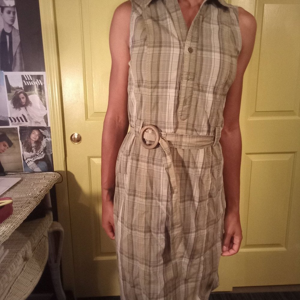 Merona belted short sleeved mini dress